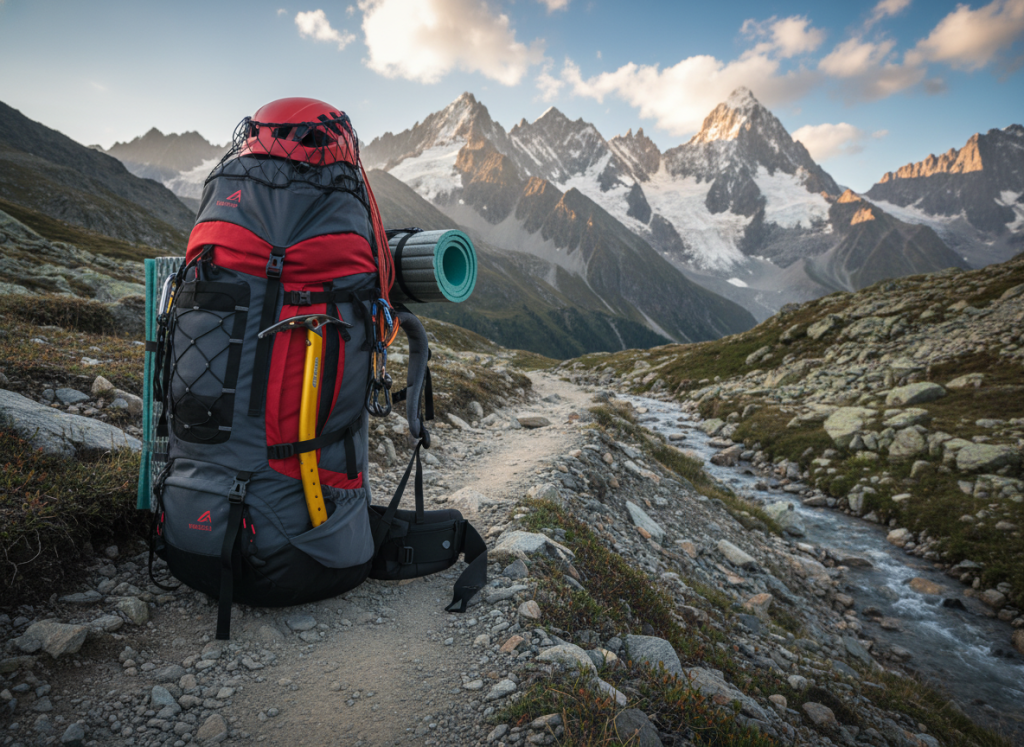 Granite Peak 75L expedition backpack on mountain trail