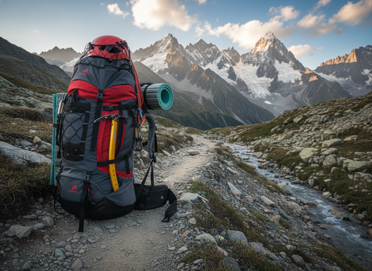 Granite Peak 75L expedition backpack on mountain trail
