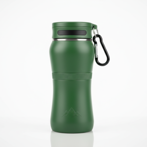 TrailMug insulated stainless steel bottle in forest green